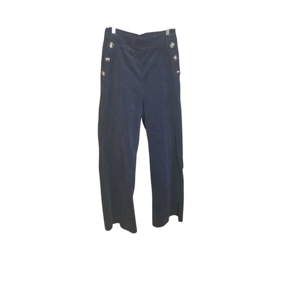 T.I.M.I.N.G Womens Wide Leg Corduroy Sailor Style Button Detail Pants Size L - Picture 8 of 8